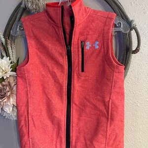 Unisex Youth Small Under Armour Red Sleeveless Vest EUC
